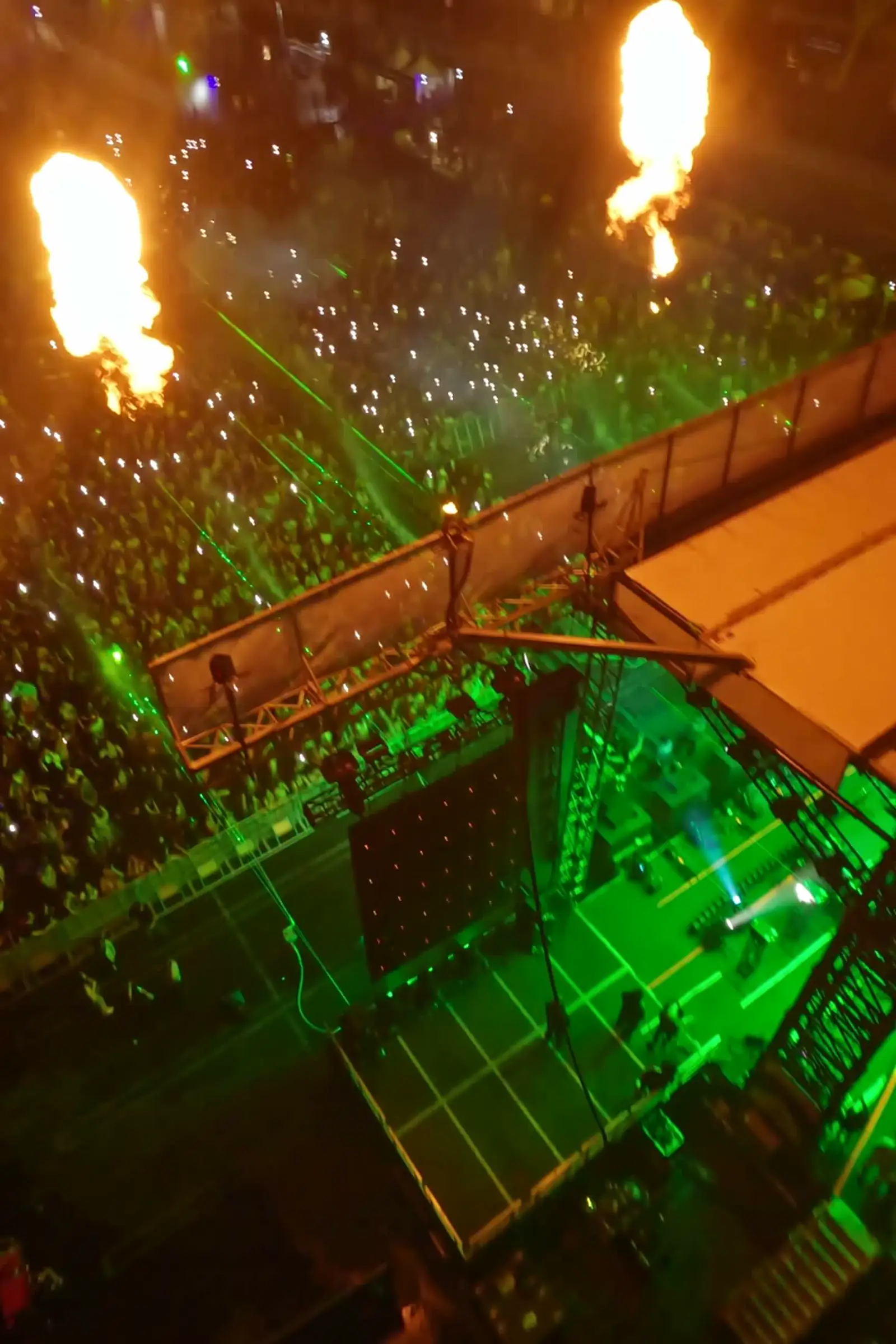 EDC-scale festival drone operations at night